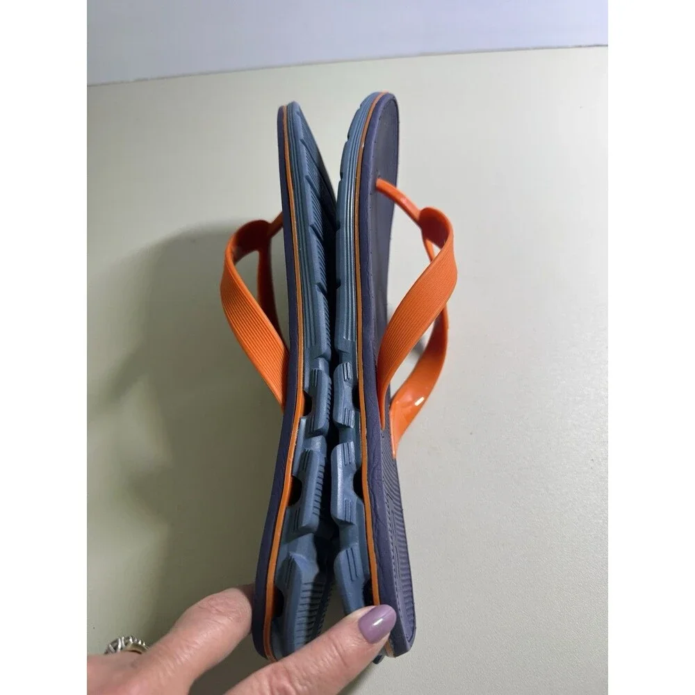 On Cloud Off Flip Flop Sandals Men’s Size 8 Blue/Orange Cloudtech Speedboard - Picture 4 of 8